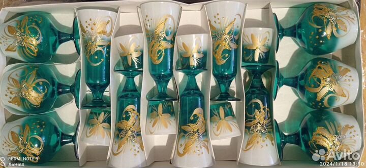 Хрустальные фужеры гусь хрустальный СССР