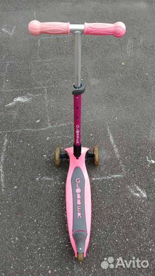 Самокат детский трехколесный со светящ-ся колесами