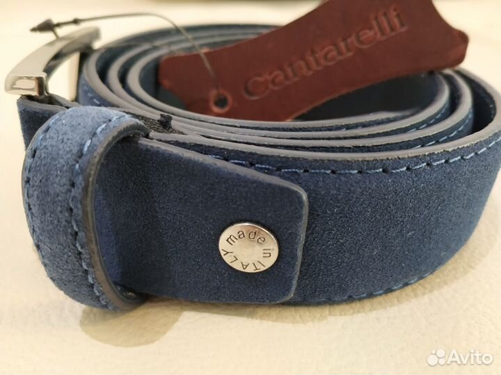 Кожаный замшевый ремень Cantarelli (Италия)