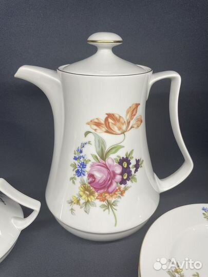 Набор посуды Jlmenau ГДР Мейсенский букет