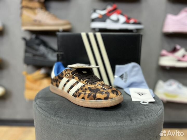 Кроссовки adidas wales bonner X samba pony leopard