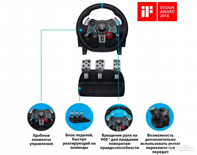 Новый Игровой Руль Logitech G29/G920 Driving Force