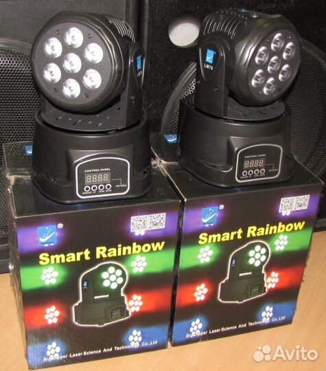 Головы Big Dipper 7х12W 2ш LED Светомузыка Mic DMX