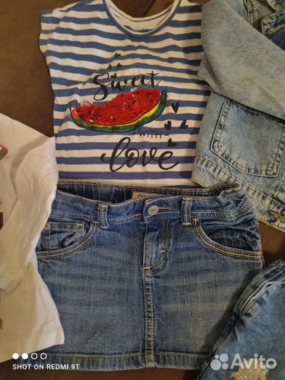 Детские вещи пакетом для девочки 4-5 лет