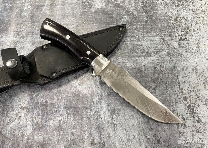 Нож Ирбис, цельнометаллический, кованая Х12мф, чер