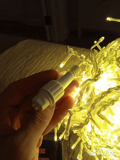 Гирлянда уличная бахрома, бахрома 25 метров