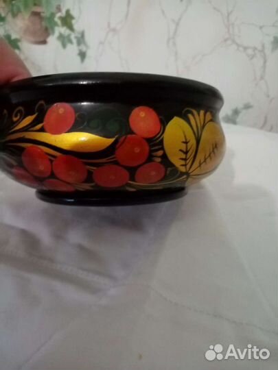 Горшочек конфетница хохлома