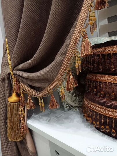 Портьеры блекаут,итальянская бахрома
