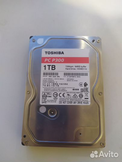 Жесткий диск Toshiba P300 1тб
