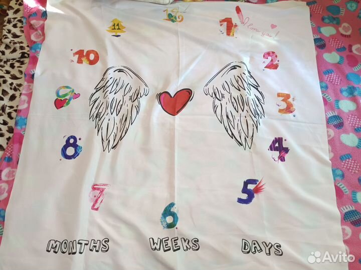 Фотоплед для новорожденных+карточки для фотосессии