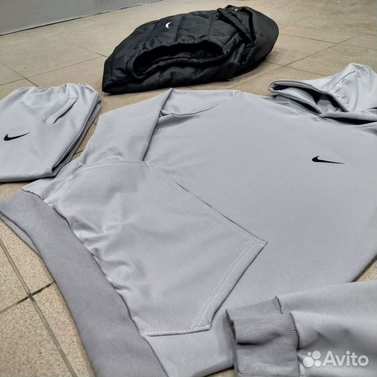 Спортивный Костюм тройка Nike серый