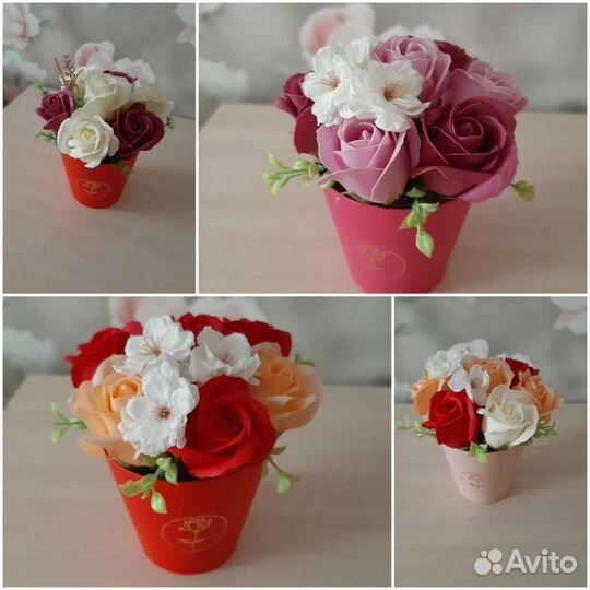 Розы из мыла