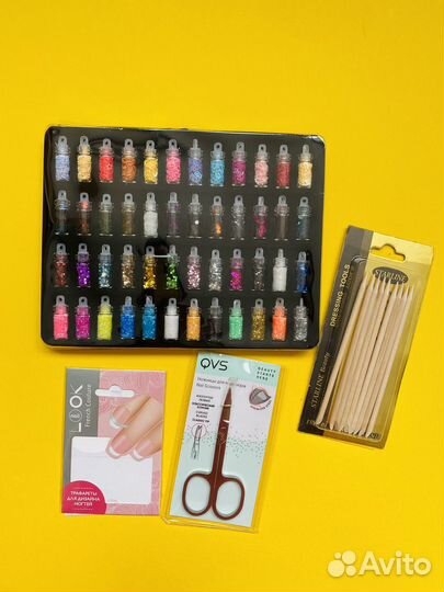 Набор для маникюра и дизайна ногтей. 4 предмета