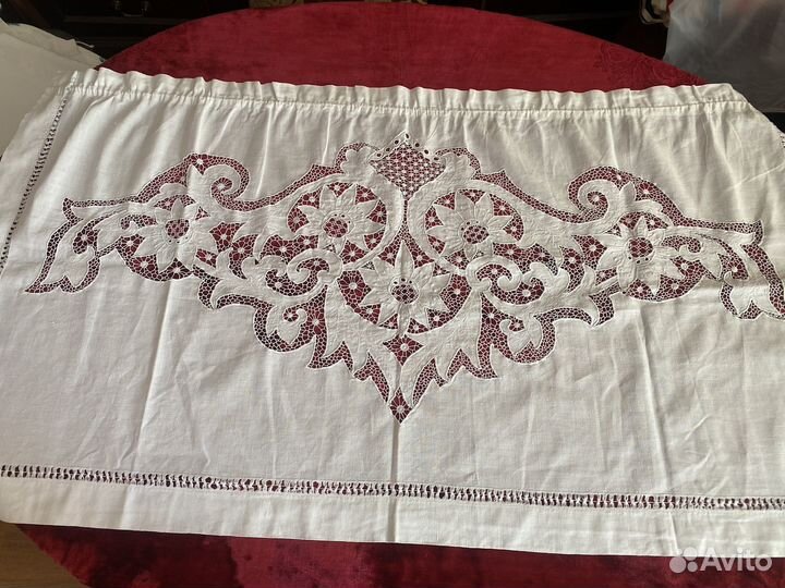 Вышивка ришелье старинная лен