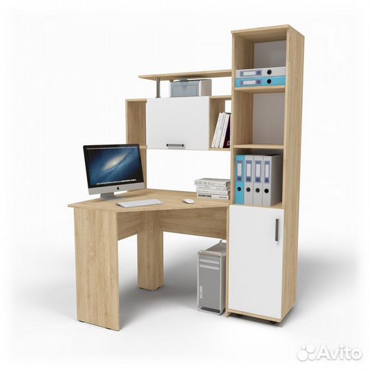 Компьютерный стол джаз-19 Сонома белый