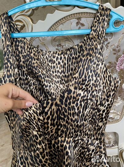 Платье леопардовое