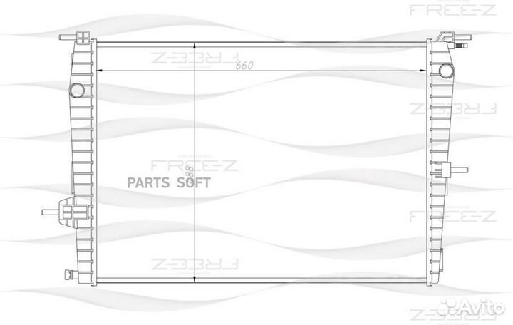 Радиатор охлаждения renault Fluence/Megane 08- 214