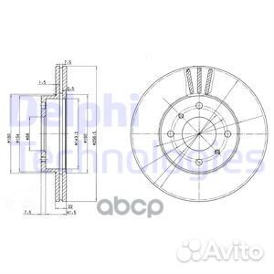 Диск торм Nissan Primera (P10 P11) bg2567 Delphi