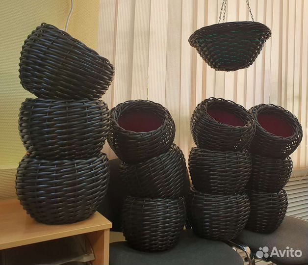 Кашпо из ротанга