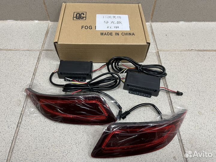 LED Катафоты Toyota Camry 3 режима (50,55) красные