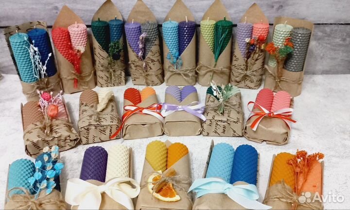 Свечи из натуральной вощины/Подарок