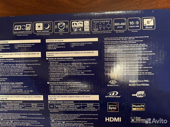 Цифровая фоторамка электронная новая, Sony