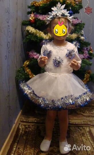 Ободок (корона) снежинки новогодняя