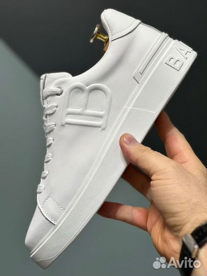 Мужские ботинки balmain total white