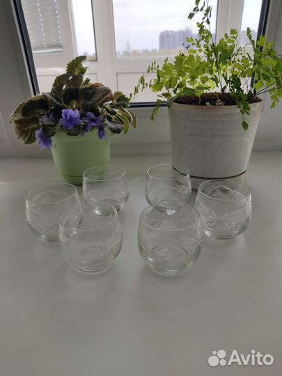 Рюмки хрустальные, стеклянные
