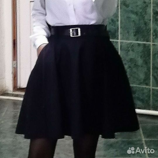 Школьная юбка синяя
