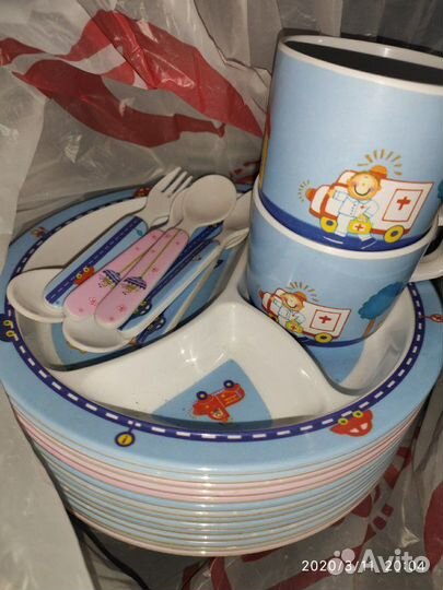 Чашка тарелка детская