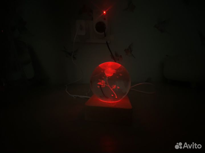 Светильник шар, розочка