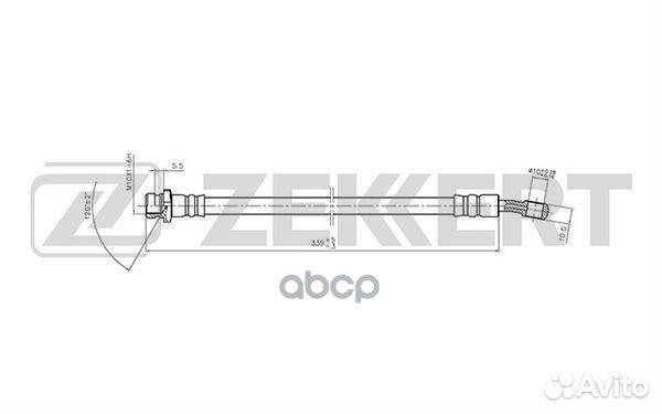 Шланг тормозной zekkert BS9413 Hyundai Tuscon 04