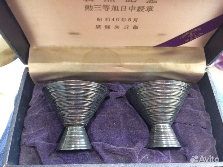 Рюмки для саке серебро япония