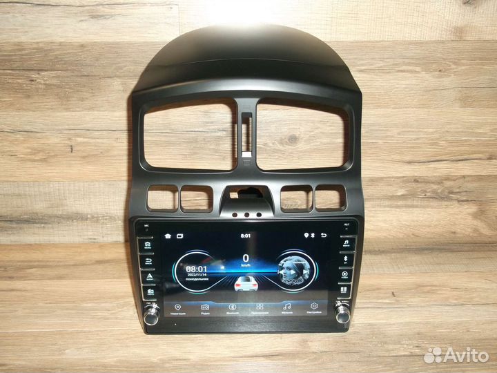 Магнитола Hyundai Santa Fe SM Android с крутилками