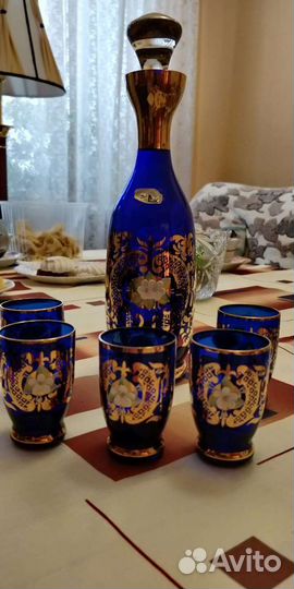 Набор богемское стекло (графин и рюмки)