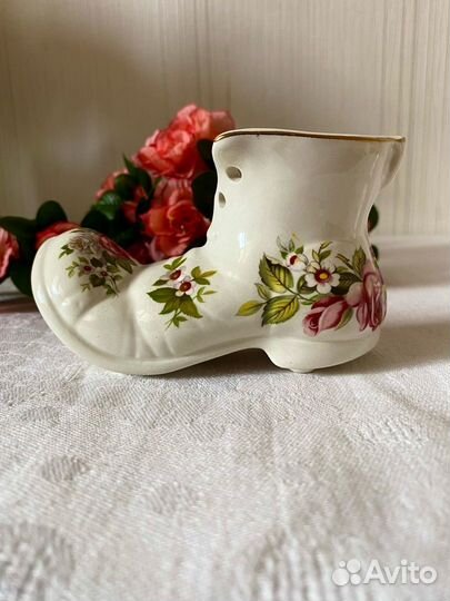 Фарфоровый ботиночек, Англия, винтаж