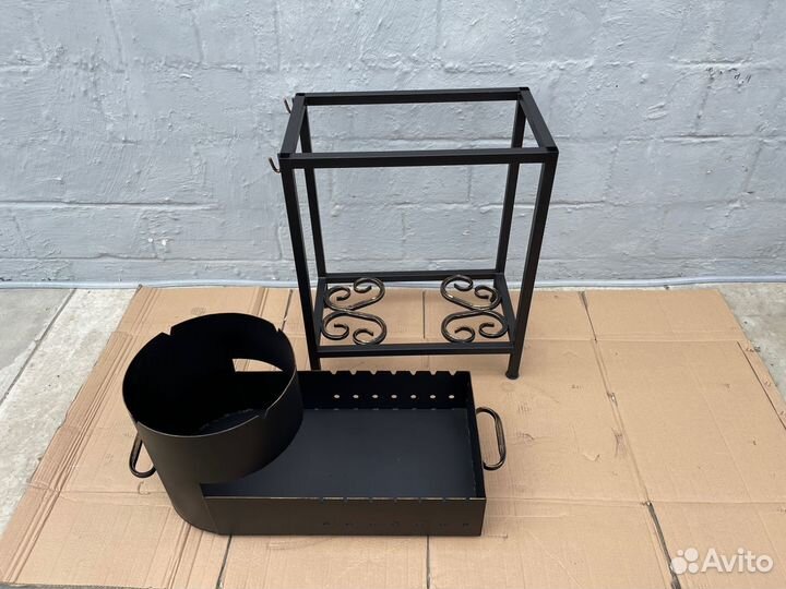 Мангал № 0170/2 с печью под казан 8,10,12л