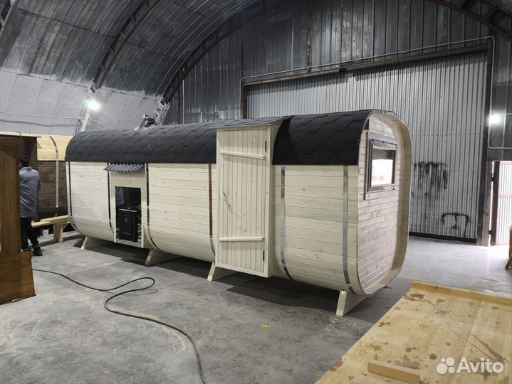 Баня бочка квадро из кедра