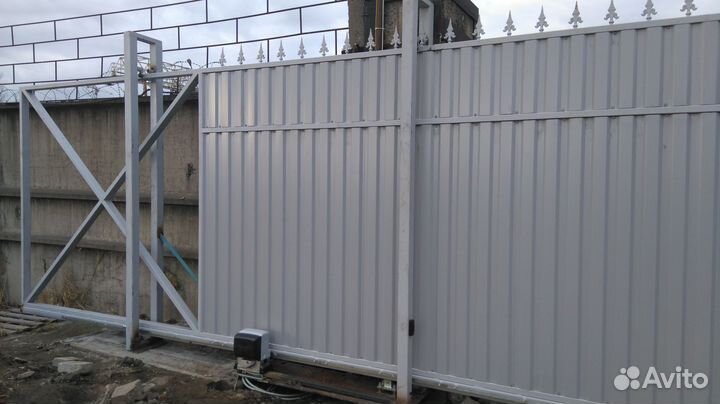 Откатные ворота с монтажом