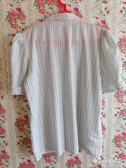 Блузка рубашка женская 50 ретро с вышивкой