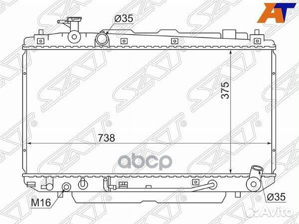 Радиатор Toyota RAV4 (CA20) 00-05 TY0004-ACA20 Sat