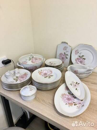 Столовый сервиз Дулево. Хризантемы Фарфор