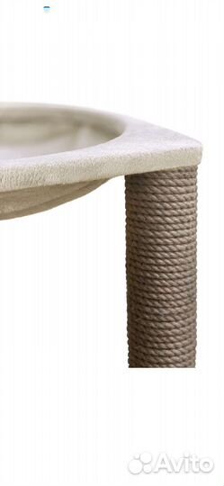 Когтеточка для кошек столбик с гамаком лежанкой