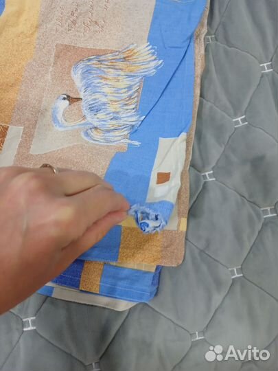 Постельное 1,5 б.у.хлопок