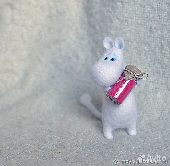 Валяная игрушка Муми тролль коллекционная