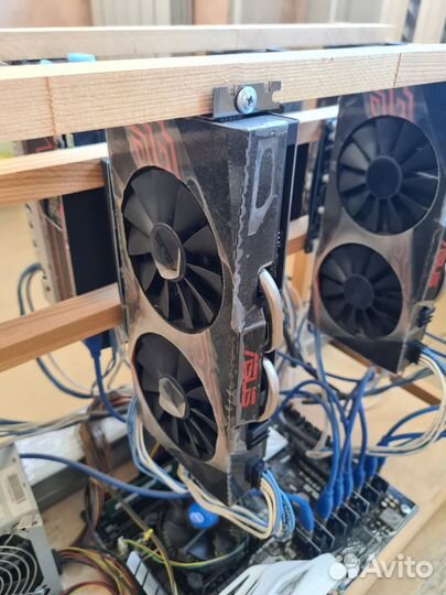 Майнинг ферма rx570/580 4gb 7шт