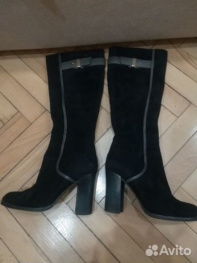 Сапоги замша