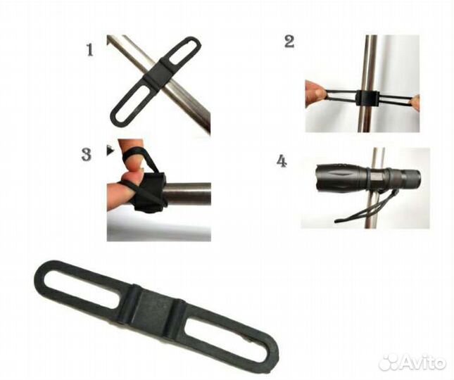 Держатель для фонаря 2шт / пряжка пластиковая 2шт