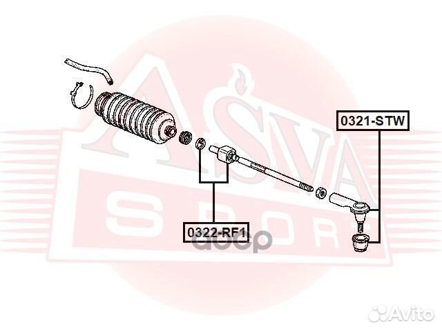 Наконечник рулевой тяги honda step WGN RF1/RF2